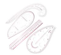 UKCOCO 4 piezas Regla de Costura Multifuncional de Plástico Juego Regla Curva para Patronaje y Diseño de Ropa Herramienta para Modistería y Costura Flexible y Duradera