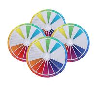 UKCOCO 4 Piezas Rueda de Color Pequeña de Papel para Aprender a Mezclar Pintura Guía de Mezcla de Colores y Creación de Efectos Degradados para Pintores y Diseñadores