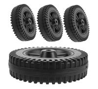 UKCOCO 4 Piezas Ruedas para Carrito de Barbacoa Ruedas Direccionales Moldeadas Plástico Negro para Parrilla Gas y Horno Accesorios Exteriores