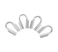 UKCOCO 4 Piezas Shaped Stainless Steel Rope Thimble Heavy Duty Cable Thimbles For Rigging Sailing Fishing and Anchor Applications