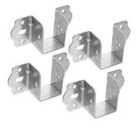 UKCOCO 4 Piezas Soporte en Forma Cabecero de Cama Estructura de Metal, Acero Inoxidable Plata, Fácil Instalación y Soporte Resistente para Barandillas