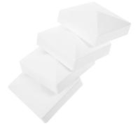 UKCOCO 4 Piezas Tapa de Poste de Cerca Pvc Cuadrada 4 Pulgadas, Color | Abs para Exterior, Resistente al Agua Intemperie, Uso en Terraza y Farola