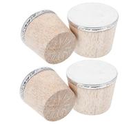 UKCOCO 4 piezas Tapones de Madera para Botellas y Jarras Tapón de Corcho Resistente Grande y Pequeño Accesorios Domésticos para Cierre Hermético Cocina Moderna