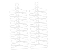 UKCOCO 40 Piezas Mini Perchas para Ropa de Muñecas Blancas Colgadores Infantiles para Casas de Muñecas Organizador Resistente para Vestidos y Accesorios de Niña