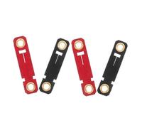 UKCOCO 4piezas Anillo para Patas De Pájaro Cuero De Terciopelo Arnés para Loros con Hebilla Antipérdida Negro y Rojo Adecuado para Pasear Pájaros Casa o Jardín