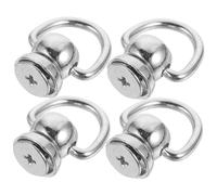 UKCOCO 4Piezas Anillos D Metálicos con Remaches Giratorios Accesorios Multifuncionales para Mochilas y Carteras para Manualidades y Bricolaje