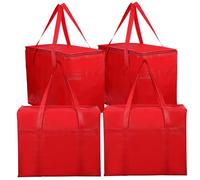 UKCOCO 4Piezas Bolsas De Comida Aislada Portátiles y Reutilizables Mantener y Bebidas Frescos para Picnics Excelente Aislamiento y Cómodas