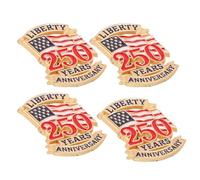 UKCOCO 4piezas Broche de Aniversario Bandera Americana Insignia Conmemorativa del Aniversario Accesorio de Solapa para Decoración de Fiestas Pines Bandera de Estados Unidos