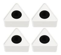 UKCOCO 4Piezas Estación de Banderas Triangulares para Micrófono Soporte de para Entrevistas de Transportar Abs Resistente para Conferencias