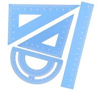 UKCOCO 4piezas Regla De Metal De Aleación De Aluminio Herramienta De Medición para Estudiantes Kit De Reglas para Uso Oficina y Escuela