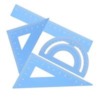 UKCOCO 4piezas Regla De Metal Escala De Aleación De Aluminio Herramienta Matemática Transportador para Proyecto Escolar Papelería para Estudiantes Regla De Medición para Dibujo