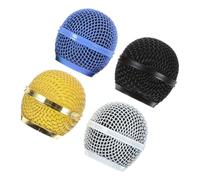 UKCOCO 4piezas Rejillas De Micrófono De Repuesto Cubiertas De Malla Metálica Para Jardín Para Micrófono Cubiertas De Color Para Cantar y Hablar Público