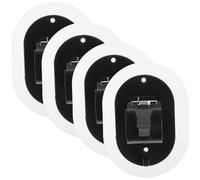 UKCOCO 4piezas Soporte De Barra De Cortina Autoadhesivo Sin Taladrar para Cortinas y Toallas Baños y Closets Instalación Rápida y Fácil