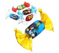 UKCOCO 5 Piezas Adornos de Vidrio Forma de Dulce Decoraciones Coloridas para Fiestas Navidad y Celebraciones para Hogar y Oficina