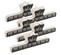 UKCOCO 5 piezas Clips para Partituras de Violín y Piano Diseño Clásico Abs Duradero Sujeción Fuerte Antideslizante para Páginas y Libros Musicales Color Negro Elegante