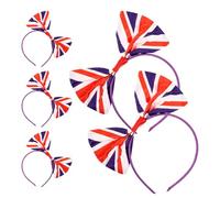 UKCOCO 5 Piezas Diadema Lazo Británica para Fiesta y Celebración Patriótica Accesorios para Cabello y Photo Prop para Eventos y Disfraces Festivos