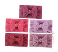 UKCOCO 5 Piezas Diadema Nailon Lazo Diadema Para Accesorio Cabello De Niño Morado Morado Taro Rosado Para Uso Diario