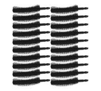 UKCOCO 50 Cepillos de Silicona para Pestañas y Cejas, Varitas para Rímel Suaves, Cabezal Flexible, Color Negro, Herramienta Multiuso para Extensión y Maquillaje, Pack de 50 Unidades