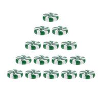 UKCOCO 50 Cuentas Acrílicas Redondas para Manualidades Navideñas DIY, Adornos Colgantes en Tonos Claros y Verdes, Kit de 50 Piezas para Decoración de Árbol de Navidad, Suministros