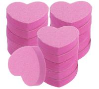 UKCOCO 50 Limas de Uñas de Bloque Compacto de Esponja Rosa, Doble Cara para Manicura y Pedicura, Herramientas de Pulido Lavables para Uñas Acrílicas y Naturales, Kit de Cuidado