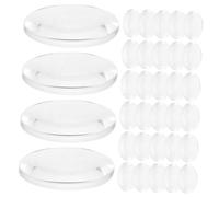 UKCOCO 50 piezas Lentes Ópticas Convexas Transparentes para Enseñanza de Física y Experimentos de Laboratorio Herramienta Duradera para Proyectos DIY y Demostraciones Ópticas