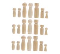 UKCOCO 50 piezas Muñecas de Madera sin para Pintar Figuras de Clavijas de Madera Naturales para Manualidades DIY Infantiles Decoración Ligera y Duradera para Hogar y Fiestas