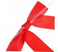 UKCOCO 50 Piezas Unidades Lazos Decorativos de Poliéster Rojos Lazos Mini para Manualidades Bodas Embalaje Regalos y Decoración Hogar Resistentes y Fáciles de Usar