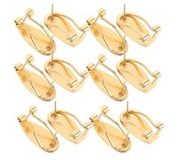 UKCOCO 50 Unidades kit de fabricación de aretes Pendientes de bandeja en blanco convertidor de pendientes traseros Suministros de bricolaje Golden