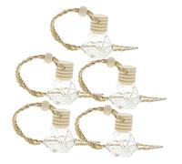 UKCOCO 5piezas Botellas Difusoras De Perfume Colgantes Para Coche Transparente De Botellas Rellenables Para Aromaterapia y Ambiente Interior