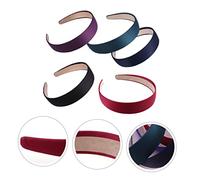 UKCOCO 5piezas Diadema de Ala Ancha de Color Liso Accesorios Sencillos para Mujer para Fiestas y Diario