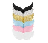 UKCOCO 6 Alas de Ángel Blancas de Plástico 10 CM para Manualidades Navideñas Accesorios para Decoración de Pasteles y Adornos Festivos Pack de 6 Piezas para Bricolaje