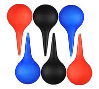 UKCOCO 6 Bolas De Goma Para Lavar Los Oídos 60ml, Antideslizantes, Succión Precisa, Pack Multicolor Negro Azul Naranja, Herramienta De Limpieza Para Niños, Adultos y Mascotas