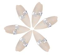 UKCOCO 6 Juegos de Piedra de Pico de Pájaro - Hueso de Sepia de Pájaro con Soporte Masticar Dientes de Juguete de Calcio Molienda de Dientes Juguete Educativo Hueso de Sepia Mascota