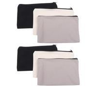 UKCOCO 6 Piezas Bolsa de Almacenamiento Multiusos Cremallera | Capacidad Grande, para Cosméticos y Papelería, Fácil de Llevar, Acabado en Plástico, Formato Práctico