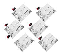 UKCOCO 6 Piezas Bolsa de Vino Portátil Reutilizable con Válvula de Bolsa Rellenable para Bebidas con Antigoteo Almacenamiento Seguro para Transportar Vino