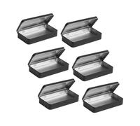 UKCOCO 6 piezas Cajas Metálicas Pequeñas con Tapa Diseño Compacto y Portátil Contenedores Rectangulares con Bisagra para Almacenamiento Organizado Hogar y Oficina