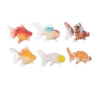 UKCOCO 6 Piezas De Peces Dorados Artificiales De Plástico Juguetes De Peces Plástico Modelo De Pez Artificial Decoración Falsos para Acuario Dorados