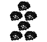 UKCOCO 6 Piezas de Redecillas Elásticas para Moño de Ballet Negro Cubre Moño para Bailarinas y Enfermeras Accesorios para Peinado Femenino Liga para de Caballo