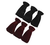 UKCOCO 6 piezas Fundas de Pedal de Piano de Terciopelo Premium de Protectores Antipolvo para Pedales de Piano Clásico Rojo y Negro