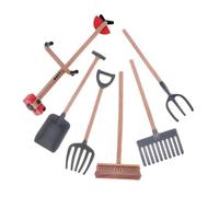 UKCOCO 6 Piezas Herramientas Miniatura de Jardín y Granja Modelo Simulación para Decoración de Mesa de Arena y Paisaje Accesorios DIY para Bricolaje Escenarios de Maquetas