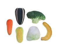 UKCOCO 6 Piezas Juguetes de Gato con Catnip Kit Verduras Artificiales de Peluche Interactivos para Rascar Morder y Antiestrés para Gatitos y Mascotas