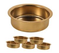 UKCOCO 6 Piezas Plato Metálico para Quemador de Incienso Árabe Disco Interior de Repuesto sin Perforaciones Accesorio Duradero para Incensarios