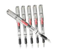 UKCOCO 6 piezas Pluma Estilográfica Transparente para Caligrafía Pluma Portátil con Puntas para Artistas y Escritura Exámenes