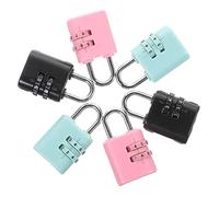 UKCOCO 6 piezas Unidades Candados de Combinación Multiusos para Cerraduras Portátiles con de Dígitos para Mochilas Casilleros Maletas y Puertas Seguros Resistentes para Proteger