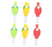 UKCOCO 6 Piezas Ventiladores Manuales Portátiles para Soplador de Burbujas Ventilador de Refrigeración Diseño Infantil y Seguro para Fiestas y Interior Exterior
