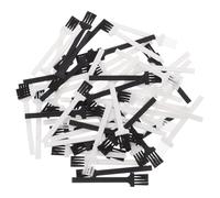 UKCOCO 60 Piezas Cepillo de Limpieza para Afeitadoras Eléctricas, Mini Cepillo Multiusos para Teclado y Dispositivos Electrónicos, Tamaño Pequeño, Plástico Negro y, Eliminador