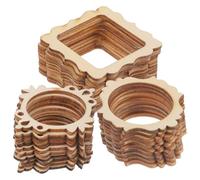 UKCOCO 60 Piezas Colgante de Madera sin Terminar, Recortes de Grafiti de Madera, Beige, Fácil de Pintar, sin Rebabas ni Astillas, para Manualidades Creativas y Adornos Festivos de Otoño