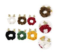 UKCOCO 6piezas Coletero de Terciopelo de Alce de Cuerdas Elásticas Cabello Diadema de Asta para Uso Navideño para Tocados