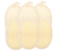 UKCOCO 6piezas Esponjas Exfoliantes Naturales Cuerpo Discos De Lufa Para Ducha Limpiadores Faciales Desmaquillantes Para Exfoliar La Piel Baño o Spa