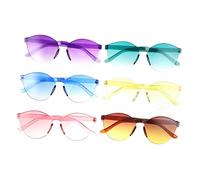 UKCOCO 6Piezas Gafas de Sol sin Marco Colores Degradados para Días de Protección Único y Cómodo